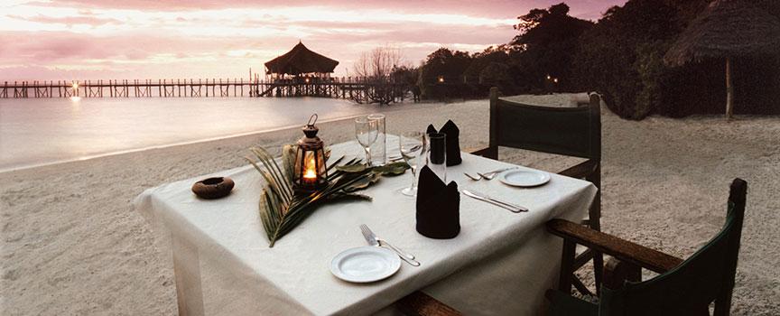 fundu lagoon resort zanzibar honeymoon beach dining