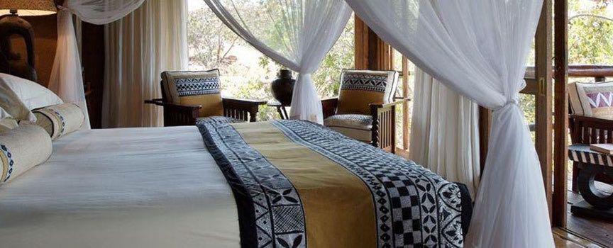 makweti safari lodge bedroom with view