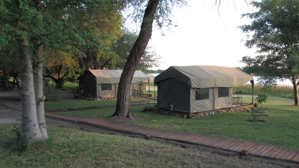 drifters adventure tours/explorer tour maun camp structured tents