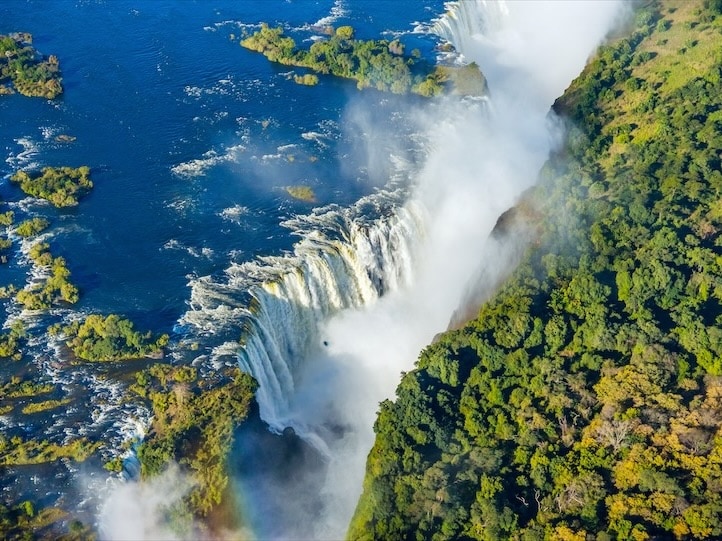 2025/zambia aerial view over victoria falls