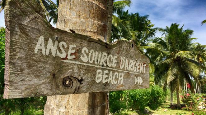 seychelles yacht anse source dargent beach sign on praslin_2